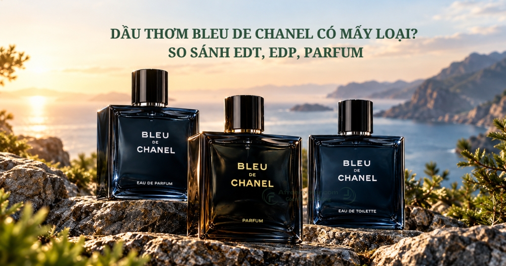 Dầu thơm Bleu de Chanel có mấy loại? So sánh EDT, EDP, Parfum