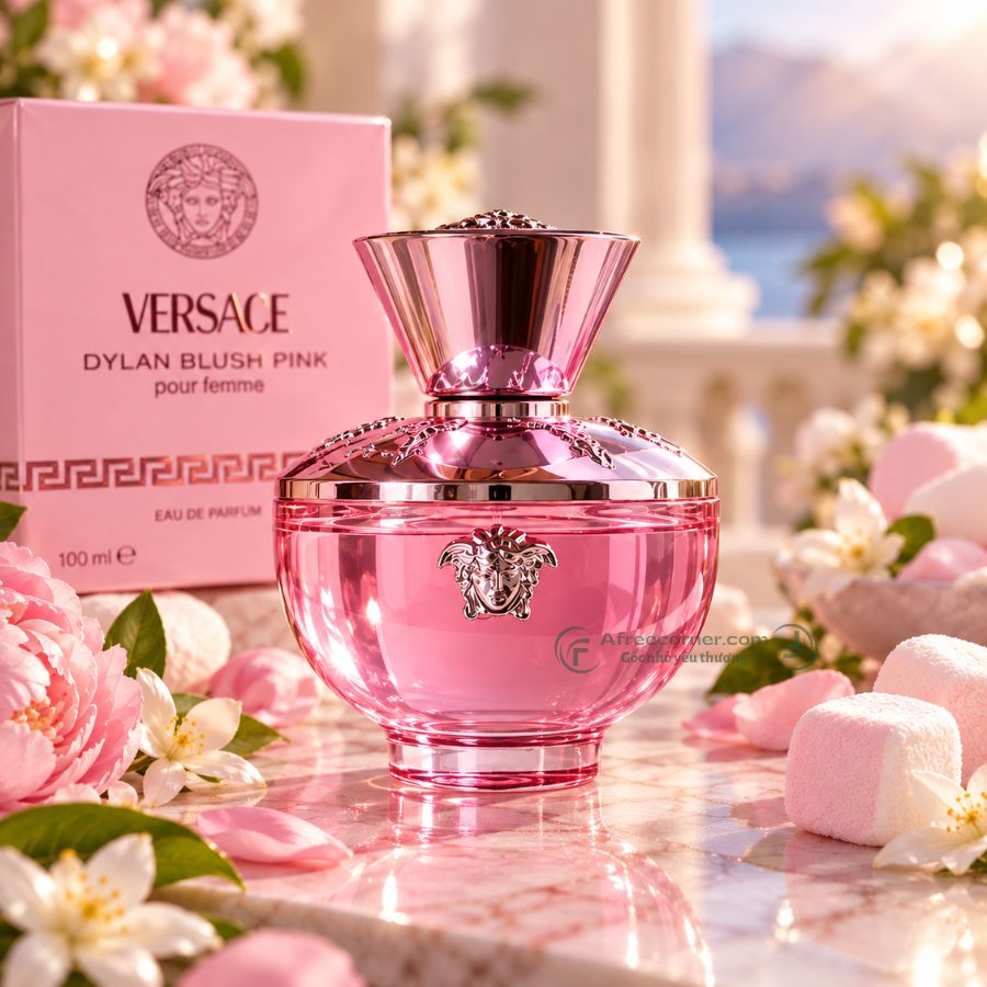 Versace Pour Femme Dylan Blush Pink EDP với những nốt hương ngọt ngào gợi nhớ đến kẹo marshmallow