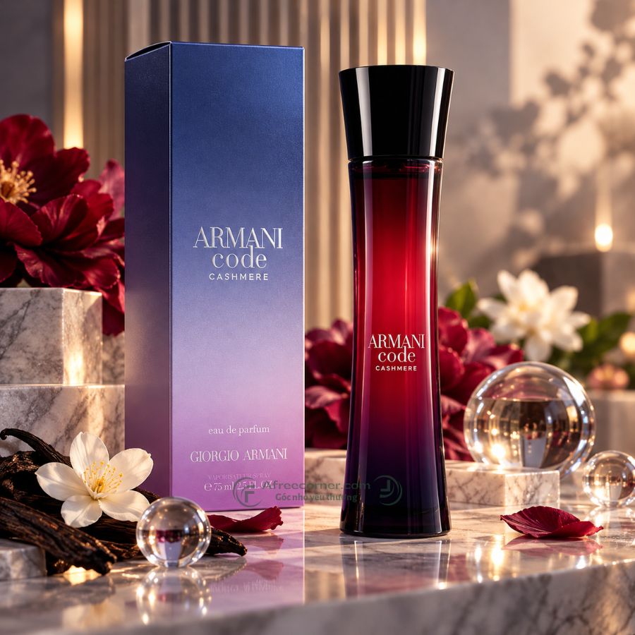 Nước hoa Armani Code nữ Cashmere chứa đựng nét tinh túy của hương hoa cỏ phương Đông