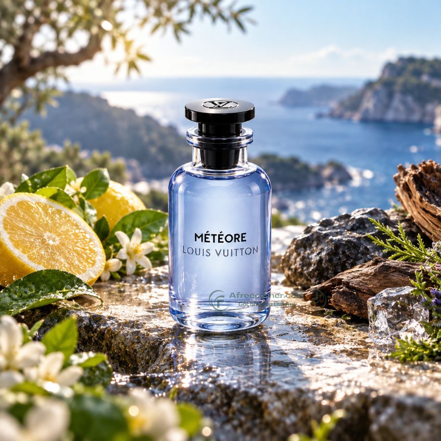 Chai nước hoa LV Météore Eau De Parfum có thiết kế bao bì đơn giản nhưng sang trọng