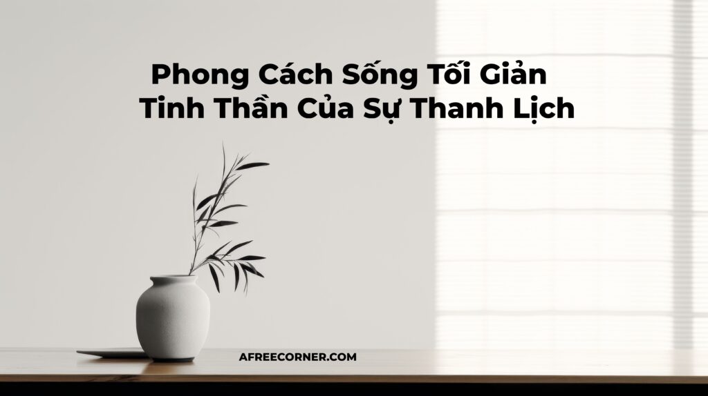 Phong Cách Sống Tối Giản – Tinh Thần Của Sự Tinh Giản Và Thanh Lịch