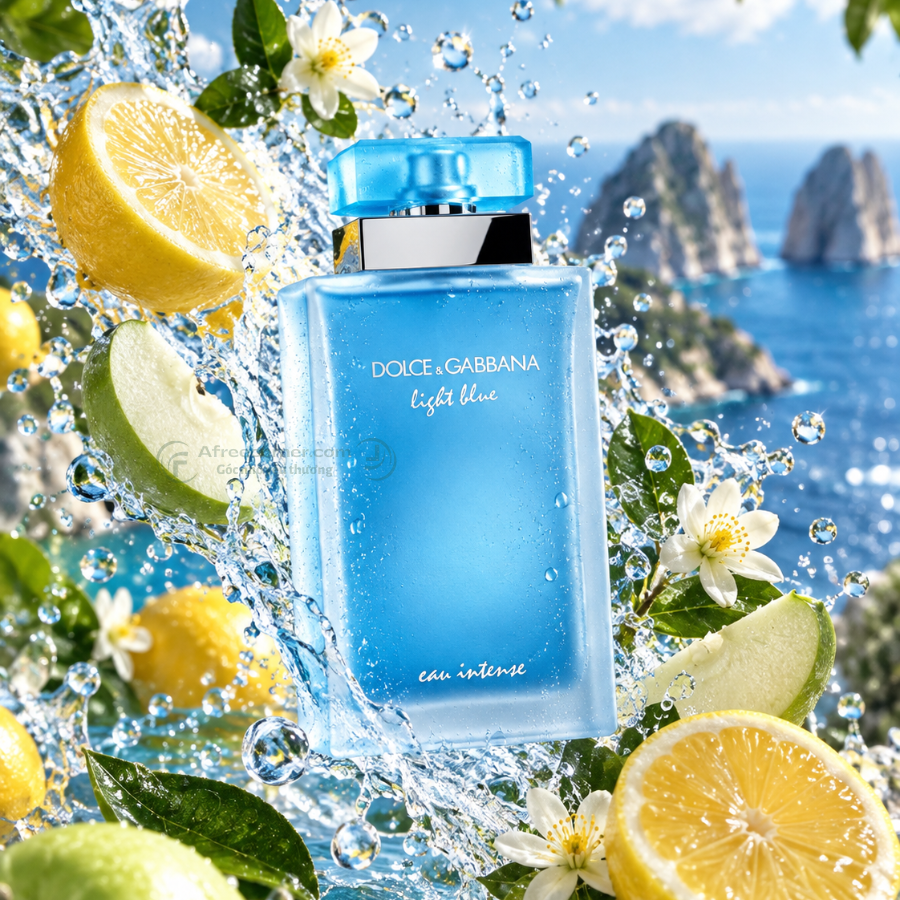 Nước Hoa D&G Light Blue Eau Intense có cảm giác mát mẻ của một chai nước hoa mùa hè