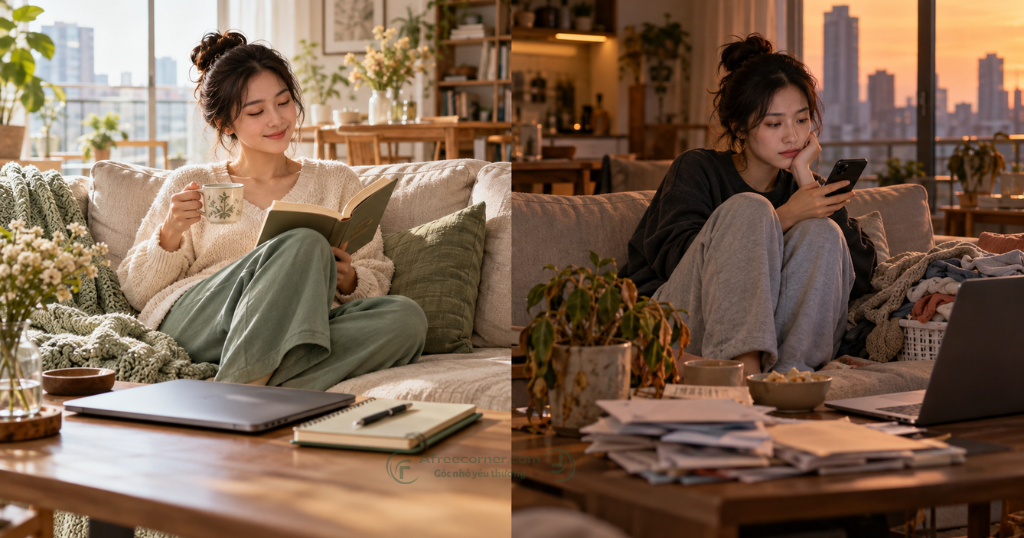 Lối sống buông thả thường thể hiện qua một thói quen kéo dài hơn là việc bạn tạm dừng để nghỉ ngơi