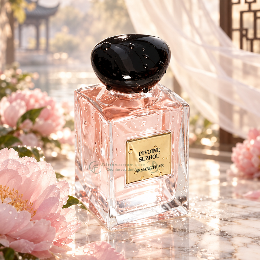 Nước hoa Armani Privé Pivoine Suzhou gợi lên vẻ đẹp của hoa mẫu đơn theo một cách rất dịu dàng