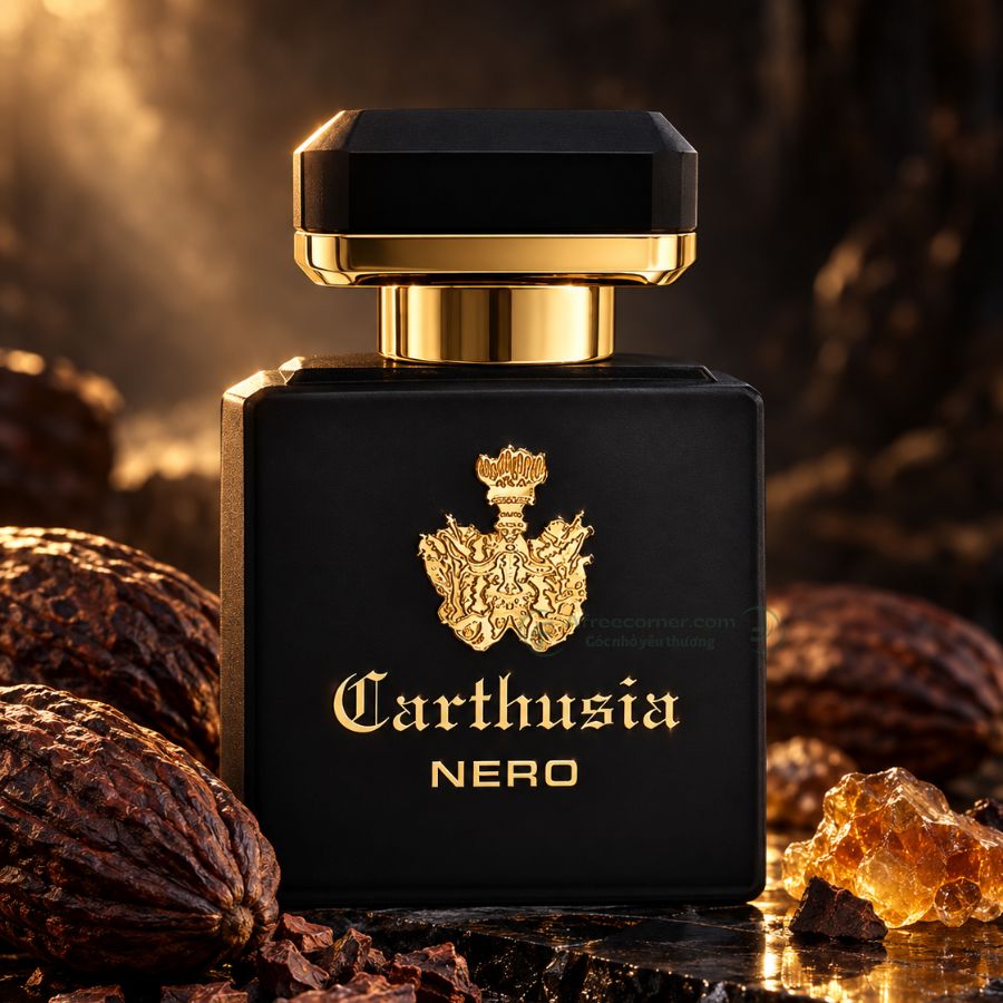 Nước hoa Carthusia Intenso di Nero đem đến một sắc thái trầm ấm với  nốt ngọt mềm cùng gỗ đậm vị