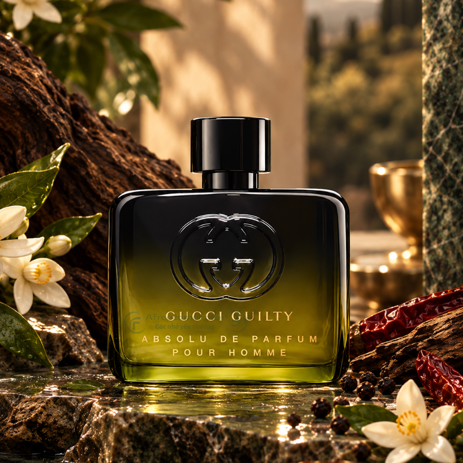 Gucci Guilty Absolu de Parfum Pour Homme có cảm giác khá tối và trầm, phảng phất một nét bí ẩn rất riêng