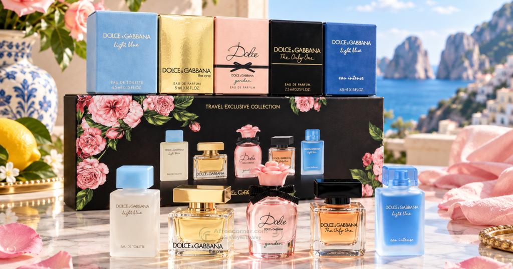 Thương hiệu Dolce&Gabbana có nhiều bản nước hoa D&G Light Blue mini tiện lợi