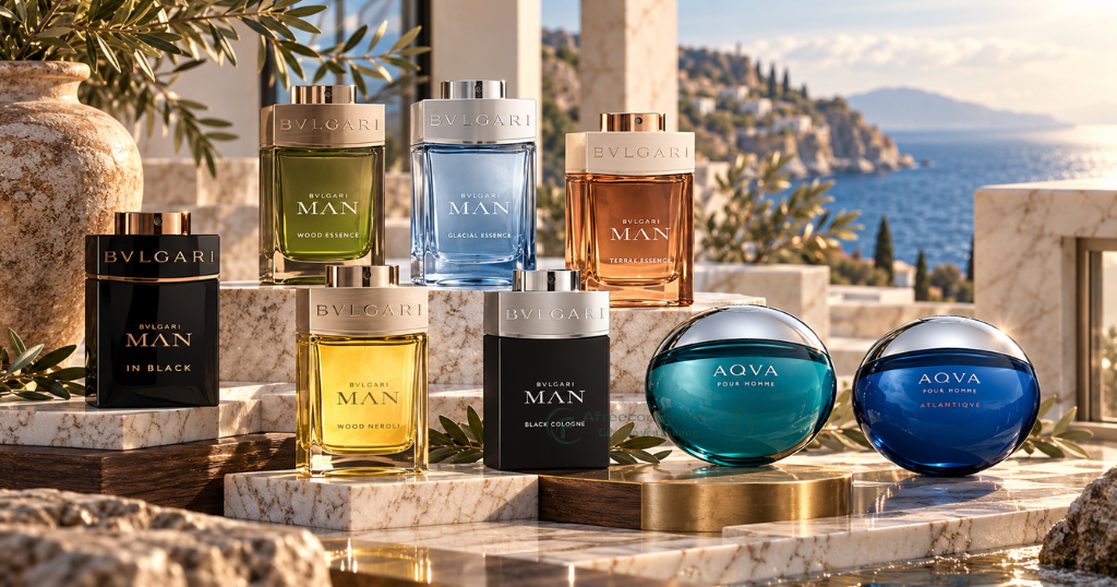 Thiết kế chai nước hoa Bvlgari cũng là một điểm nhấn góp phần tạo nên sức hút riêng 