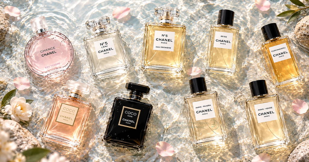 Danh mục của nước hoa Chanel đủ rộng để phù hợp với nhiều phong cách khác nhau
