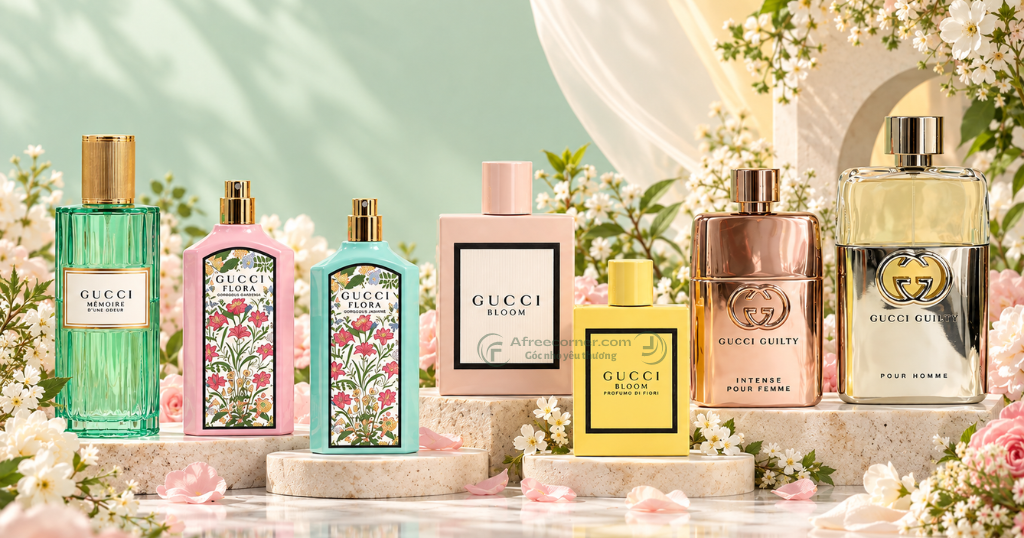  Nước hoa Gucci là nơi tinh thần thời trang được chuyển hóa thành những mùi hương đa dạng, đậm dấu ấn