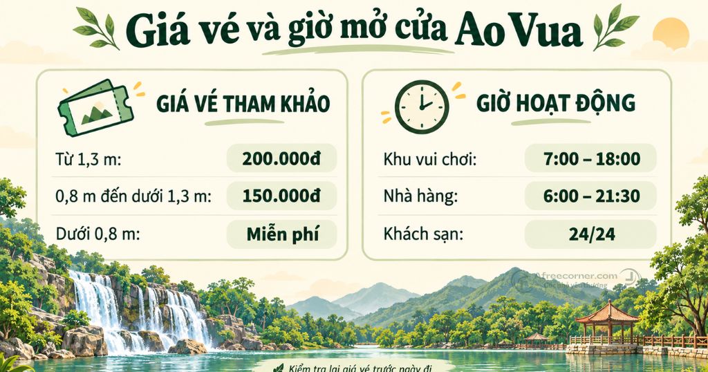 Khu du lịch Ao Vua cho biết giá dịch vụ được áp dụng như nhau, không phân biệt ngày lễ hay cuối tuần