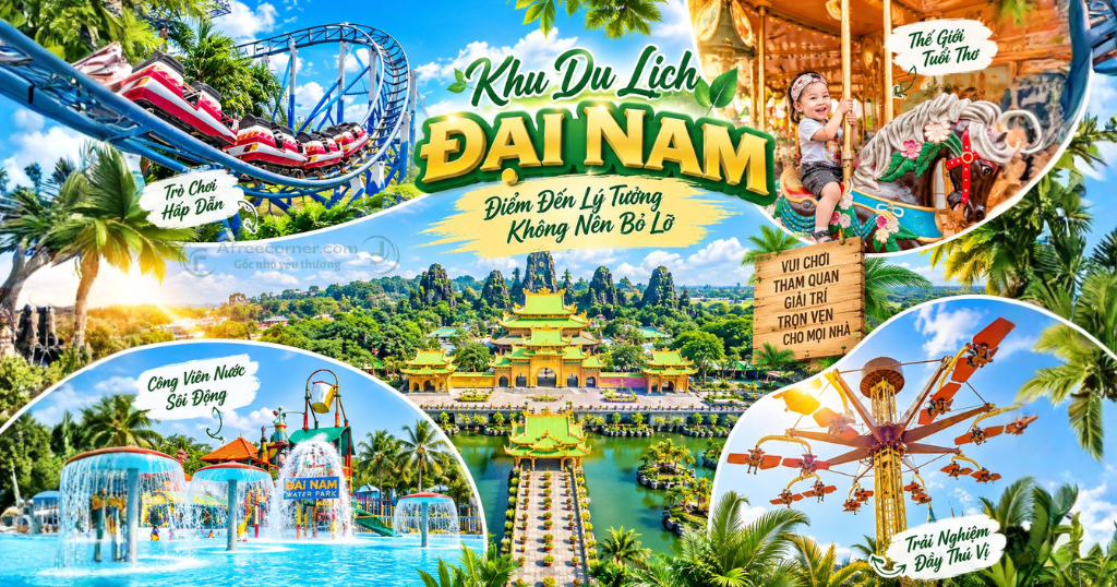 Khu du lịch Đại Nam gần như là một "thế giới thu nhỏ" với nhiều phân khu khác nhau