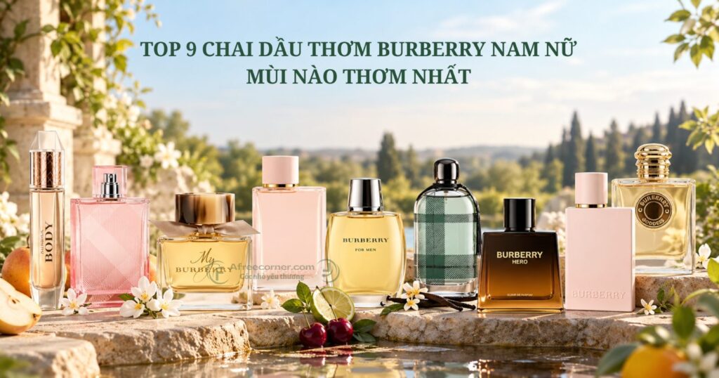 Top 9 chai dầu thơm Burberry nam nữ mùi nào thơm nhất