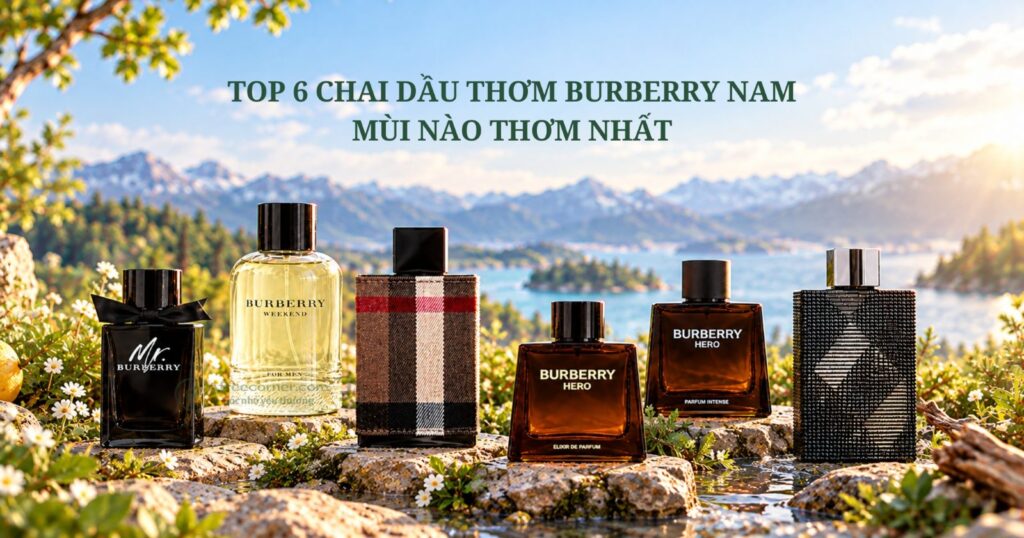 Top 6 dầu thơm Burberry nam mùi nào thơm nhất