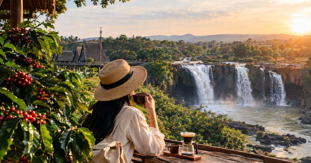 Du lịch Buôn Ma Thuột lại gắn với cà phê và màu đất đỏ rất đặc trưng của Tây Nguyên