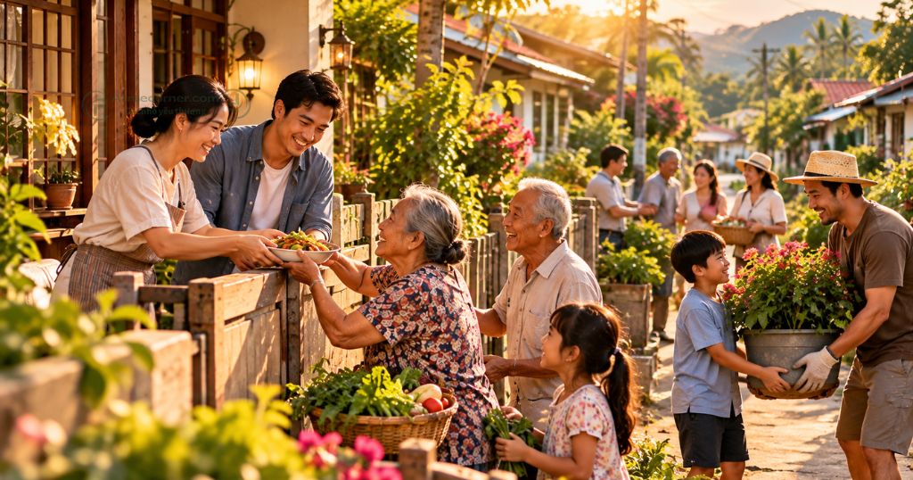 Bạn cũng có thể cùng hàng xóm tổ chức các hoạt động chia sẻ sách cũ, trao đổi đồ dùng