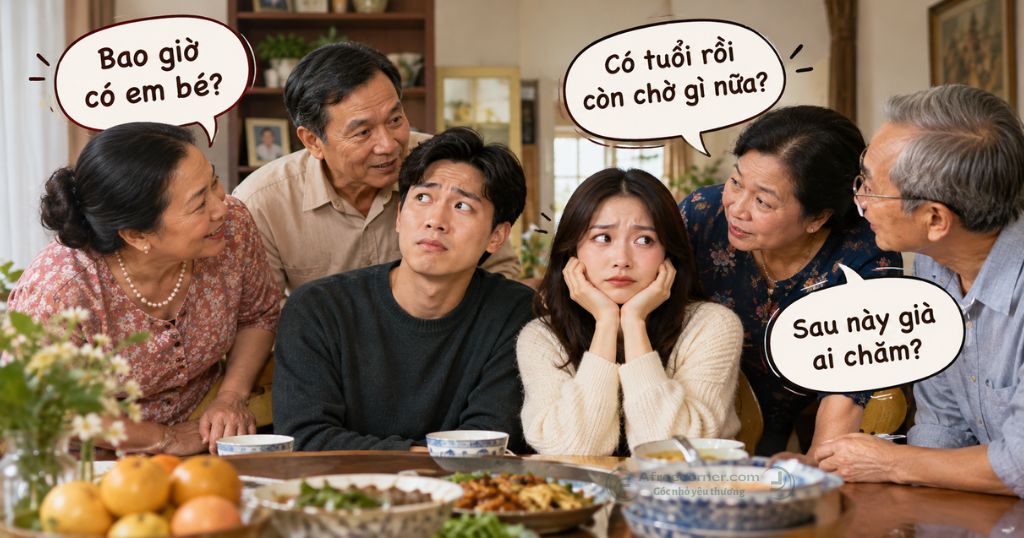 Những câu hỏi quan tâm có thể trở thành một dạng áp lực vô hình cho cặp đôi DINK