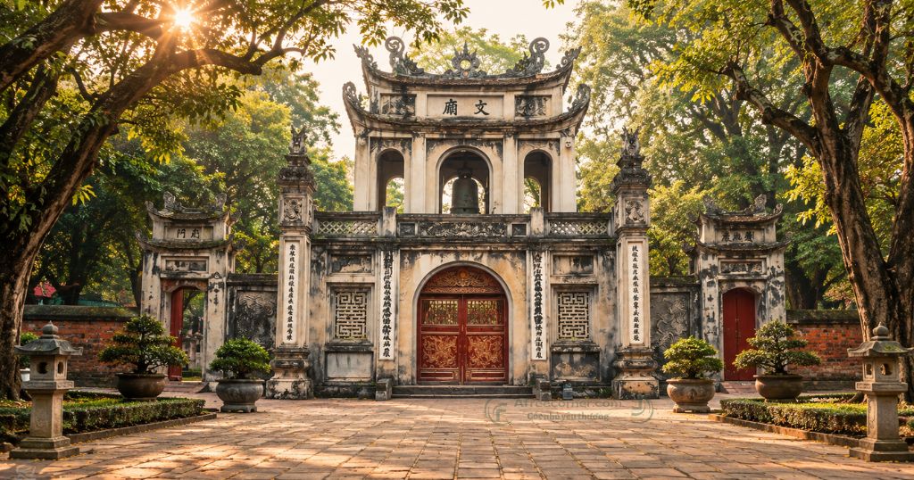 Văn Miếu - Quốc Tử Giám là một di tích lịch sử và văn hóa tiêu biểu nổi tiếng khi nhắc đến du lịch Hà Nội