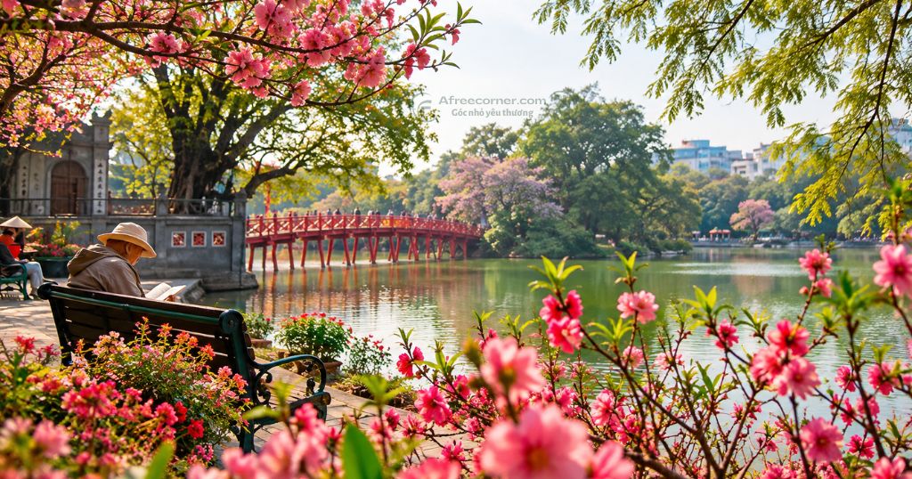 Mùa xuân là khoảng thời gian Hà Nội khoác lên mình vẻ đẹp tươi mới, nhẹ nhàng với hoa đua nở